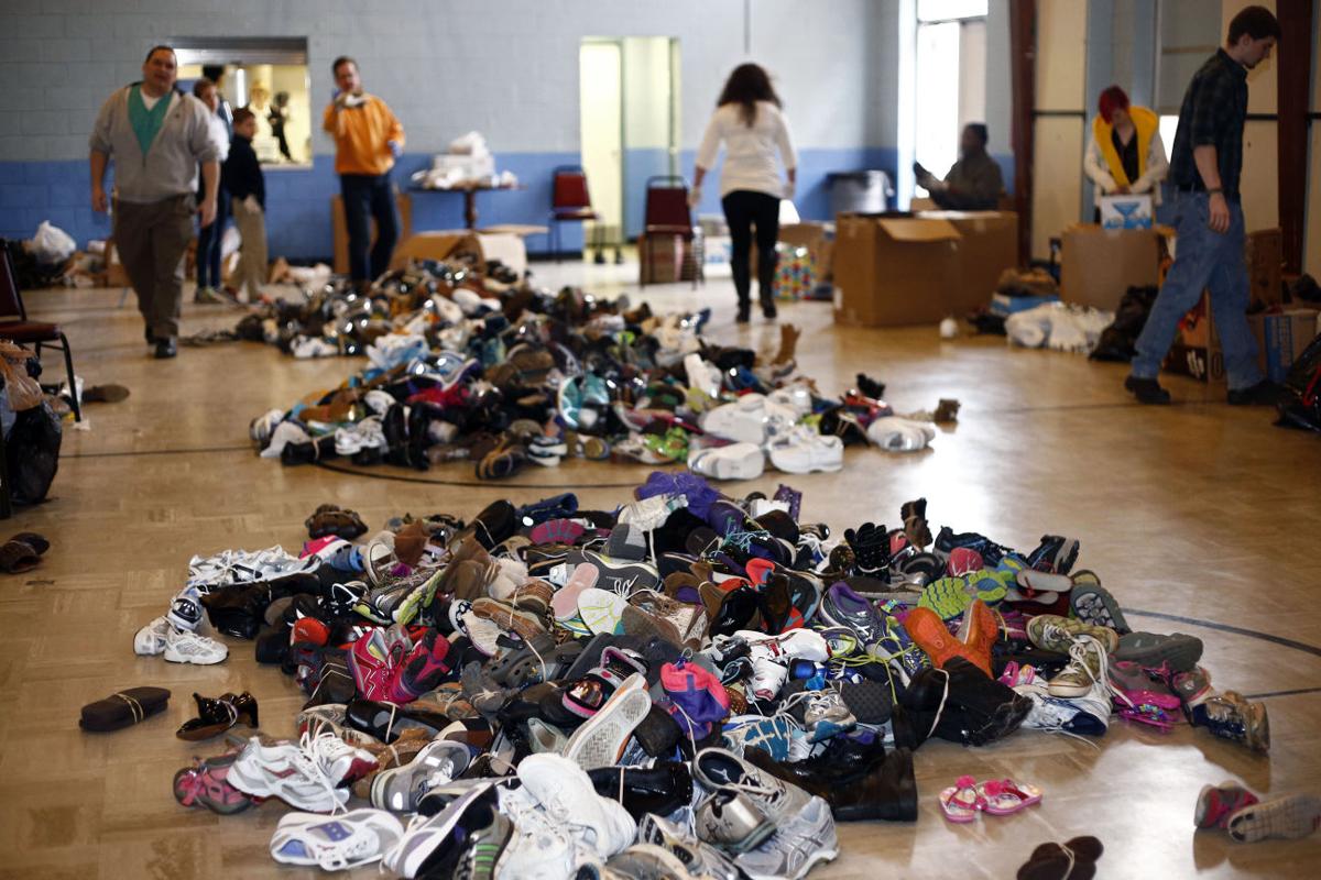 Shoe drive at Salvation Army Galleries
