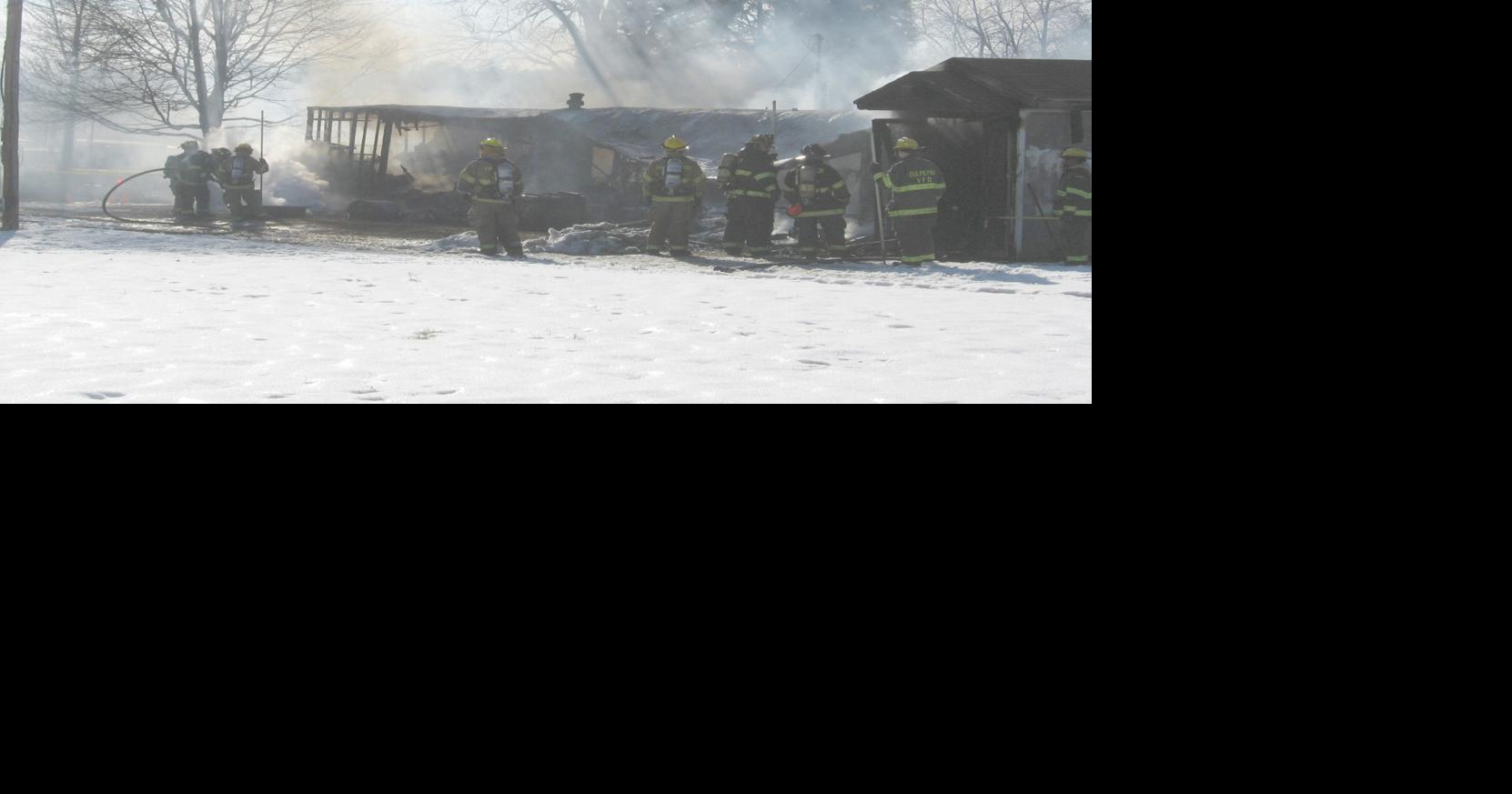 Fire destroys trailer on Fairview Road
