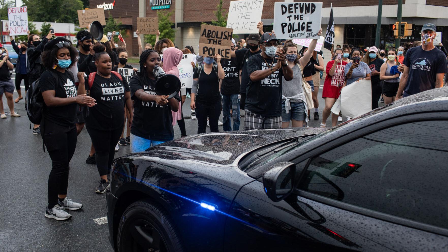 Hundreds March In Charlottesville To Call For Defunding Of