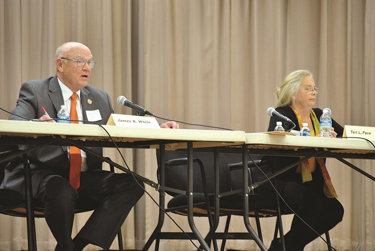 White, Pace face off at forum