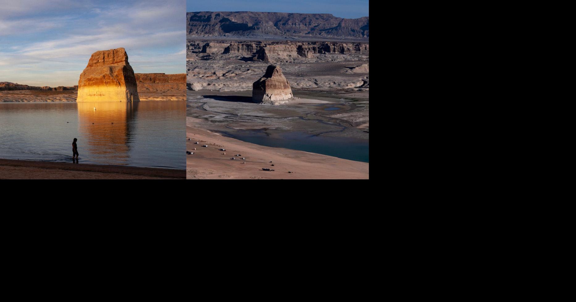 Lake Powell, the vital reservoir for the Southwest, hits record low water ...