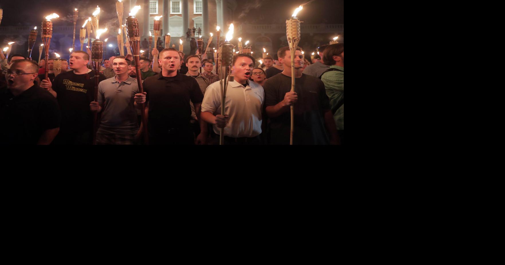 Unite the Right torch rally ends in violence at the Rotunda