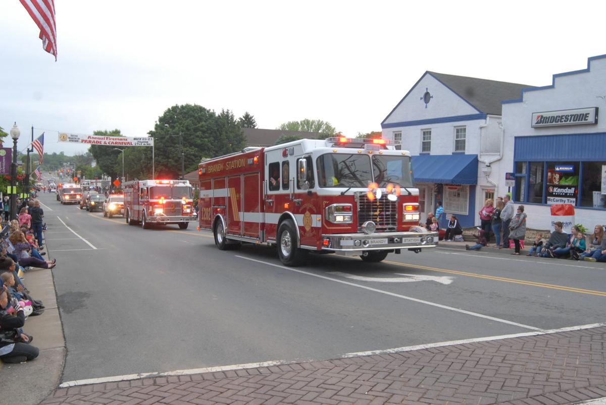 Lineup for Culpeper Volunteer Fire Department Parade
