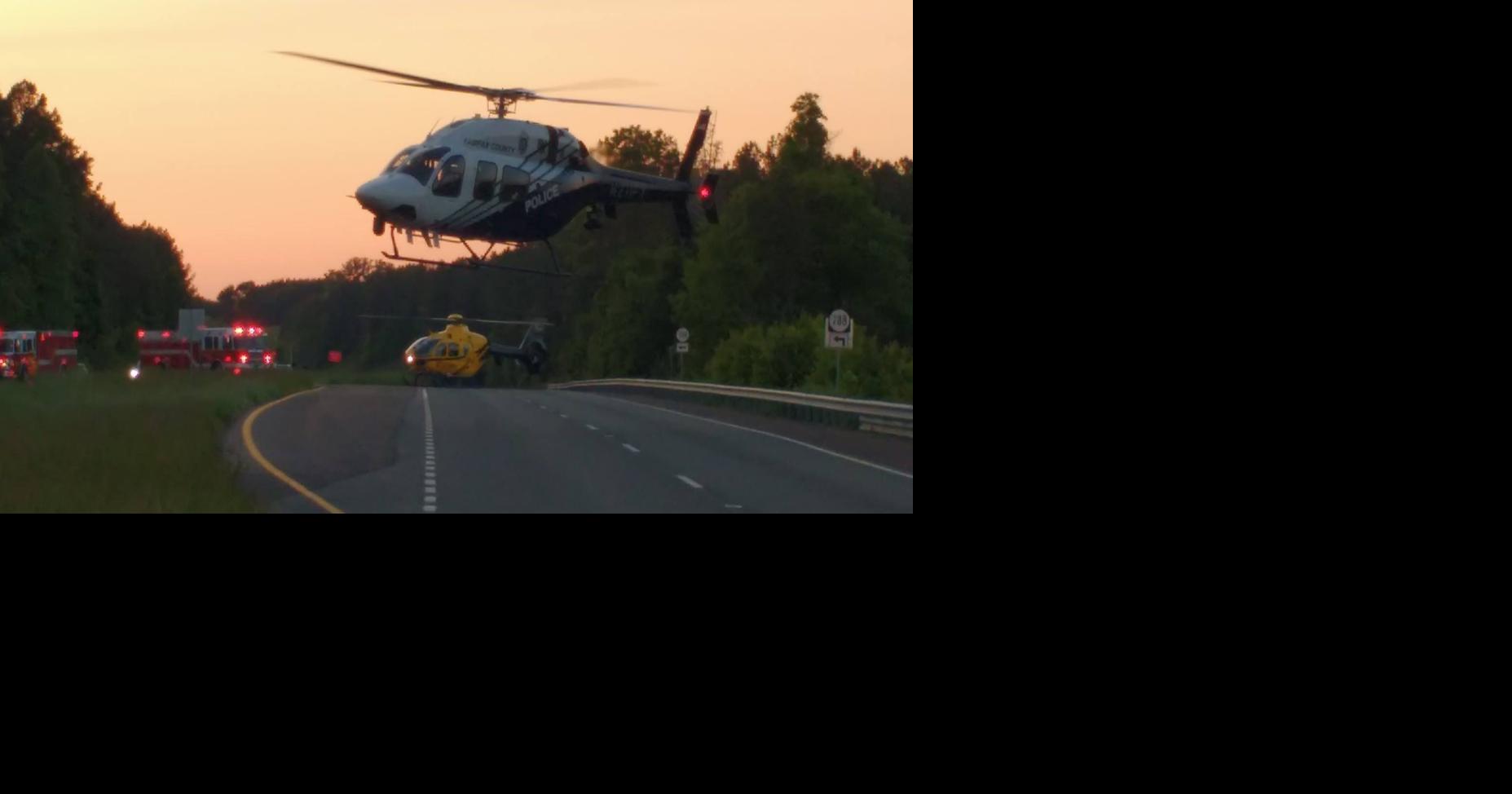Six medical helicopters provide transport from Culpeper car accident