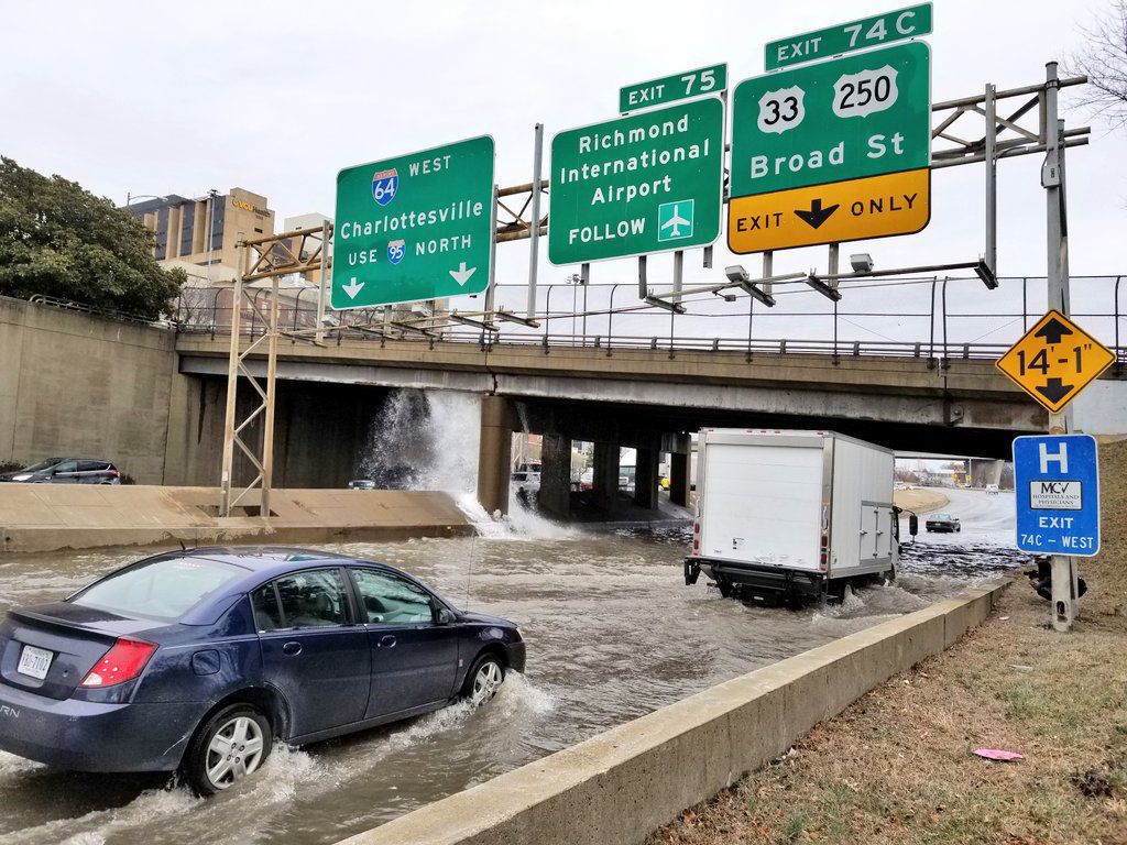 UPDATE I 95 North Closed Due To Water Main Break Highway Covered
