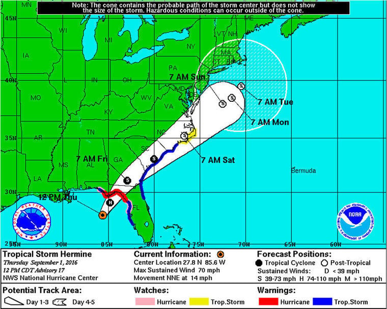 Hermine, now a hurricane, may graze Central Virginia