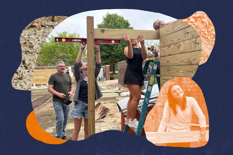 Students transform vacant lot into a sculpture garden ‘where memory lives’