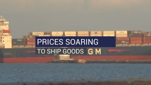 Prices soaring to ship goods
