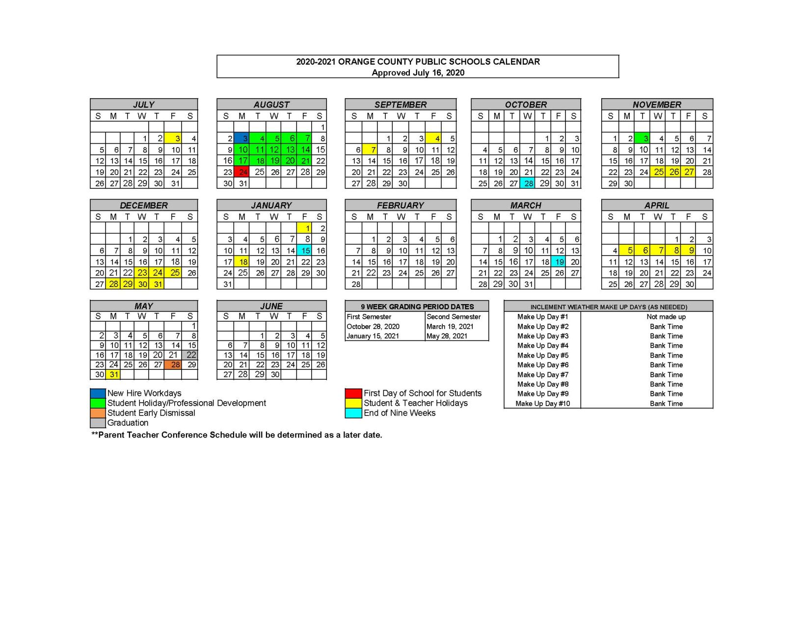 Ocps 22-23 Calendar - Customize and Print