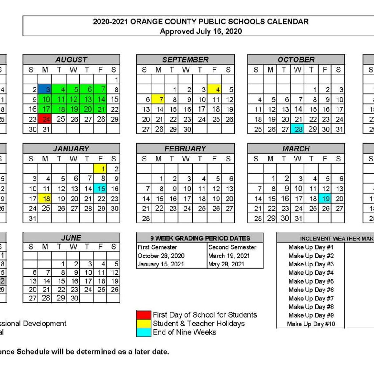 Calendar June 2021 ocps 2021 calendar