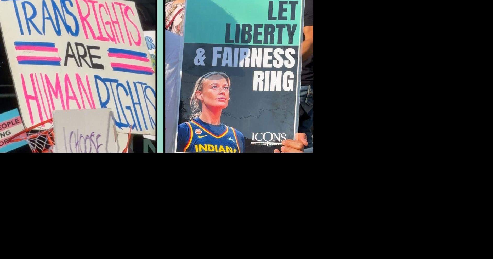 Outside a sold-out WNBA game, dueling protests mirror America's transgender-athlete debate Meghan L. Hall USA TODAY Aug 23, 2026 Aug 23, 2026 Updated 22 mins ago