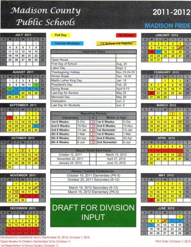 Sound off on school calendar