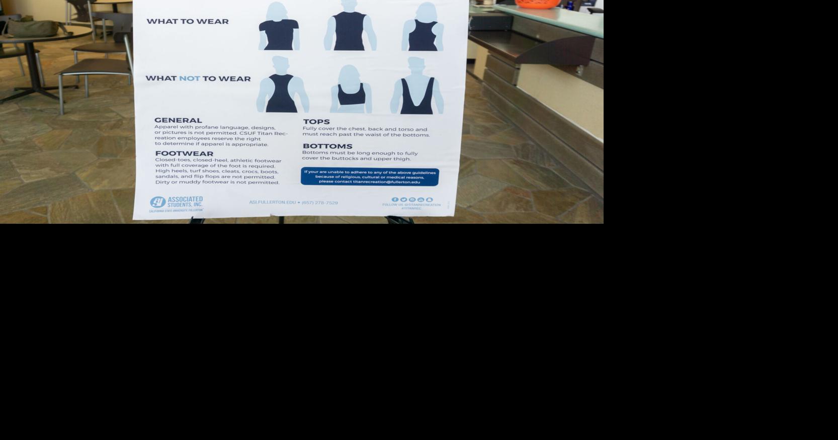fitness center dress code Know Before You Go Hitting the gym today? Don't forget  proper workout  attire is required at all Stuttgart Fitness Centers for everyone's safety  and comfort. Starting September 8, our updated dress