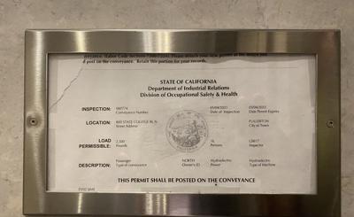 Elevator certificate