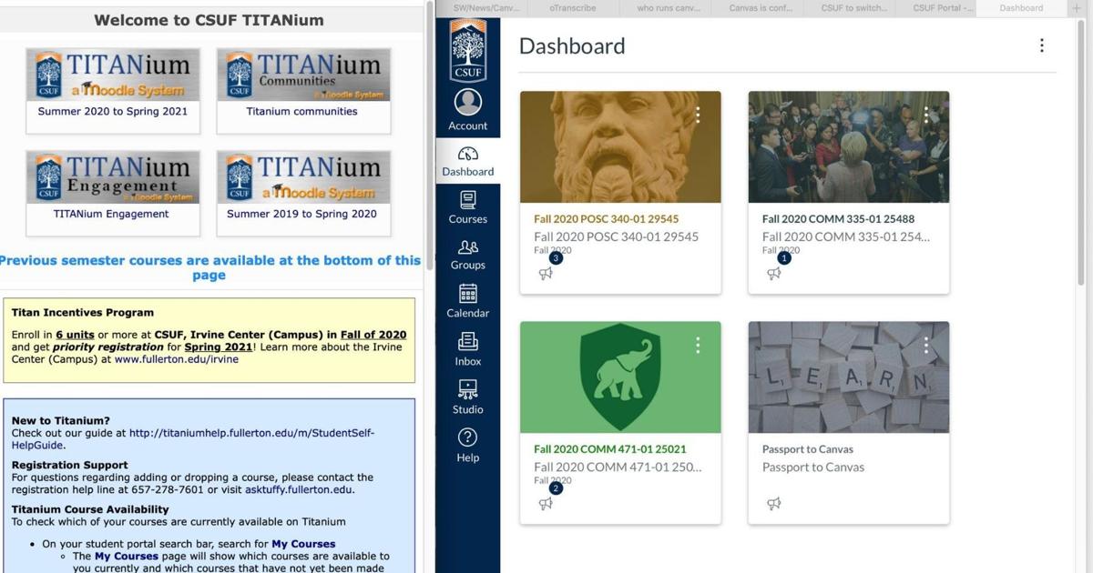 Csuf Spring 2022 Calendar If Csuf Switched To Canvas, Why Is Titanium Still Being Used? | Campus News  | Dailytitan.com
