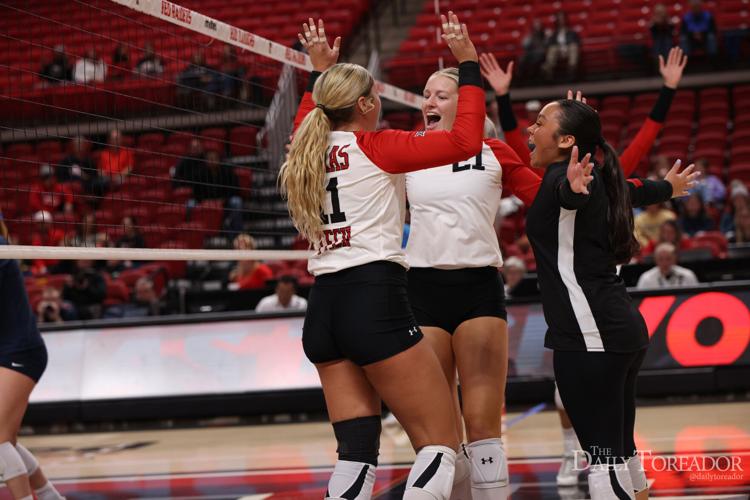 Texas Tech Volleyball wins match against West Virginia in three sets