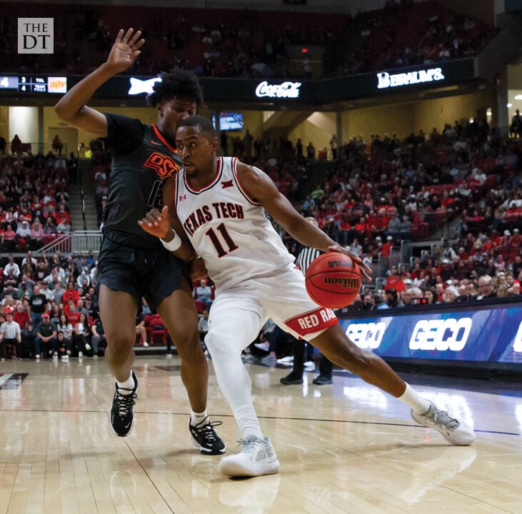 Bryson Wiliams creates contact to make a play for Texas Tech.