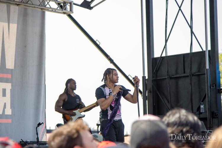 24KGoldn performs at Raider Alley Multimedia
