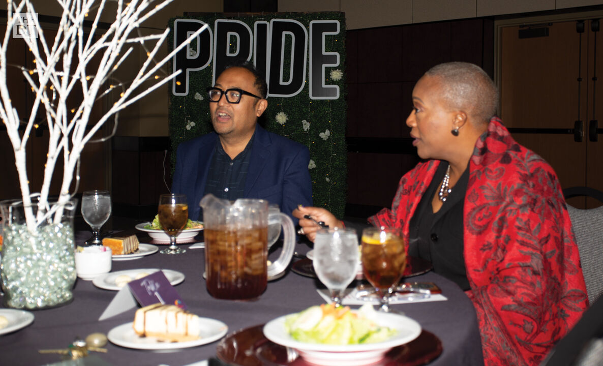 Guest speakers at The Boots, Bows & Rainbow Ties Gala