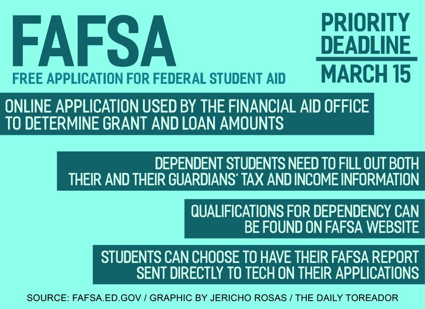 FAFSA priority deadline is March 15 La Vida