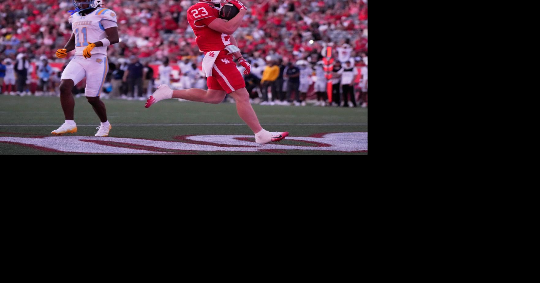 No. 22 Houston routs Southern 77-6 in game played briefly without stadium lights