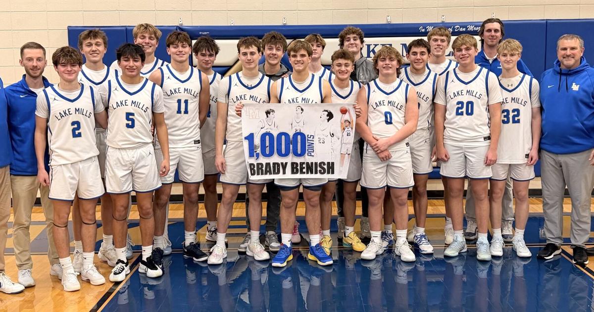 Benjamin Mathis Basketball Boys basketball: Benish reaches 1,000-point mark as Lake Mills downs ...
