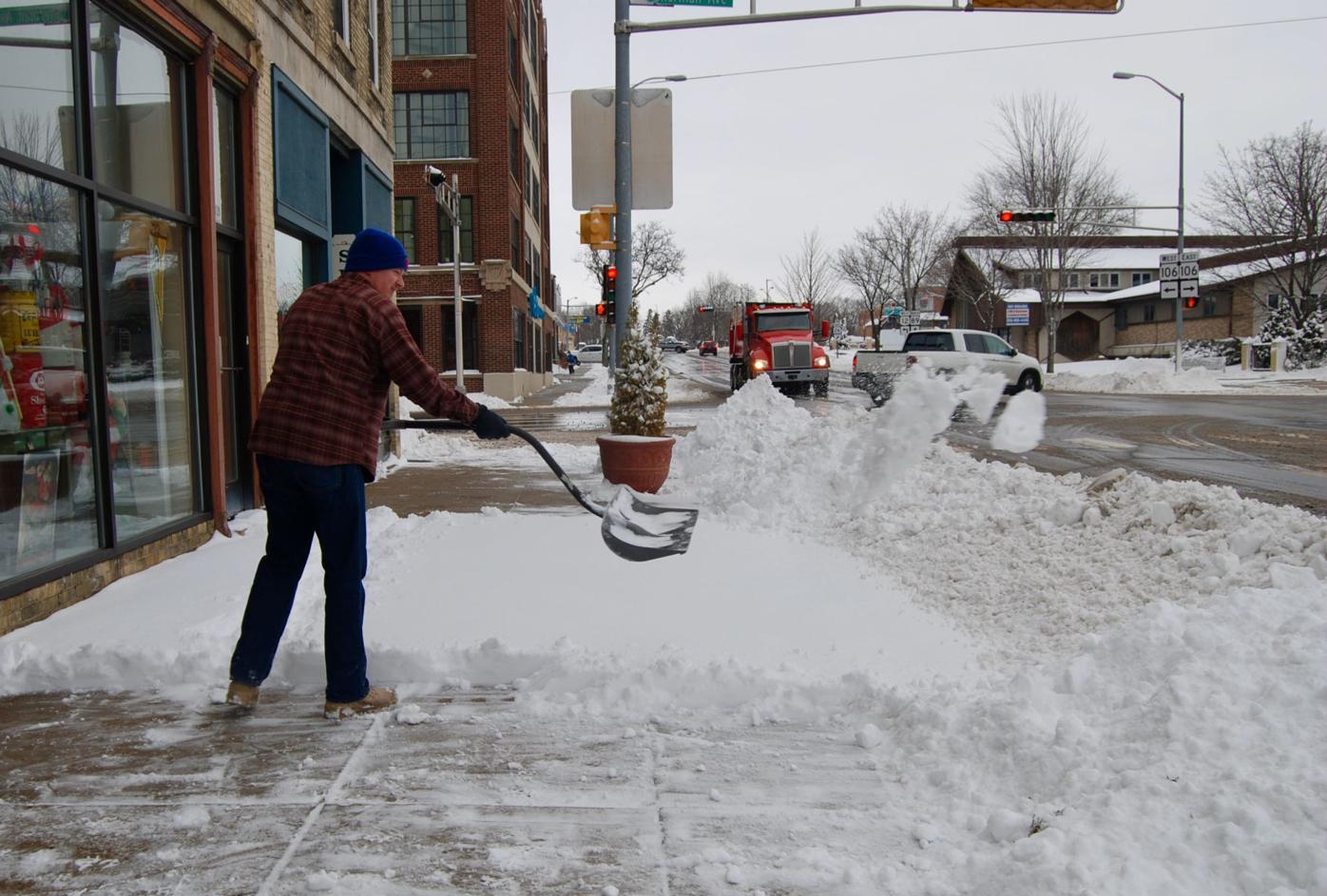Sidewalk shoveling