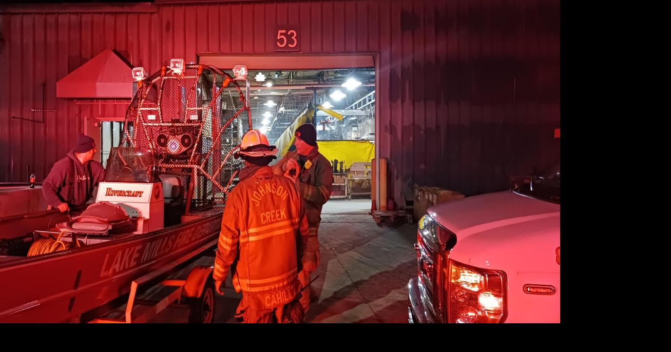 Lake Mills airboat helps Johnson Creek fire clear smoke from Bobcat plant News