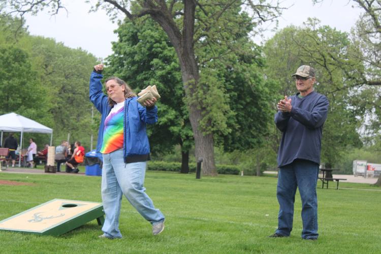 Fort Atkinson Park and Recreation Department hold another Adult Recess, having fun in the rain
