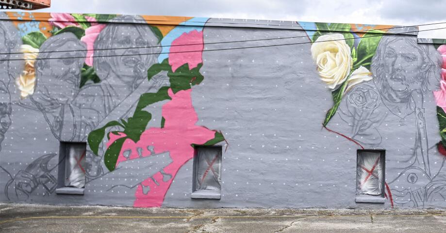 New Mural Decatur Square New downtown Decatur mural of record producer Johnny Sandlin in the ...