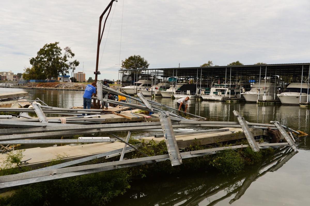 Demolition work starts on damaged Riverwalk Marina dock | Decatur ...