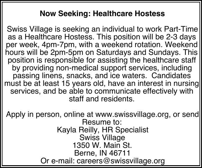 Now Seeking: Healthcare Hostess