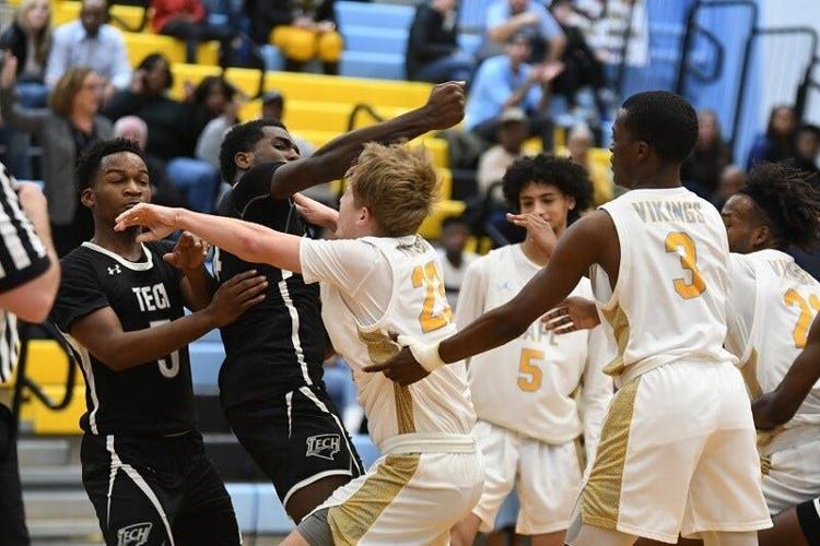 Only 3 Players on Court at Buzzer After Cape Henlopen-Sussex Tech Basketball Brawl
