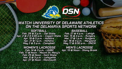 University of Delaware spring sports on Delmarva Sports Network