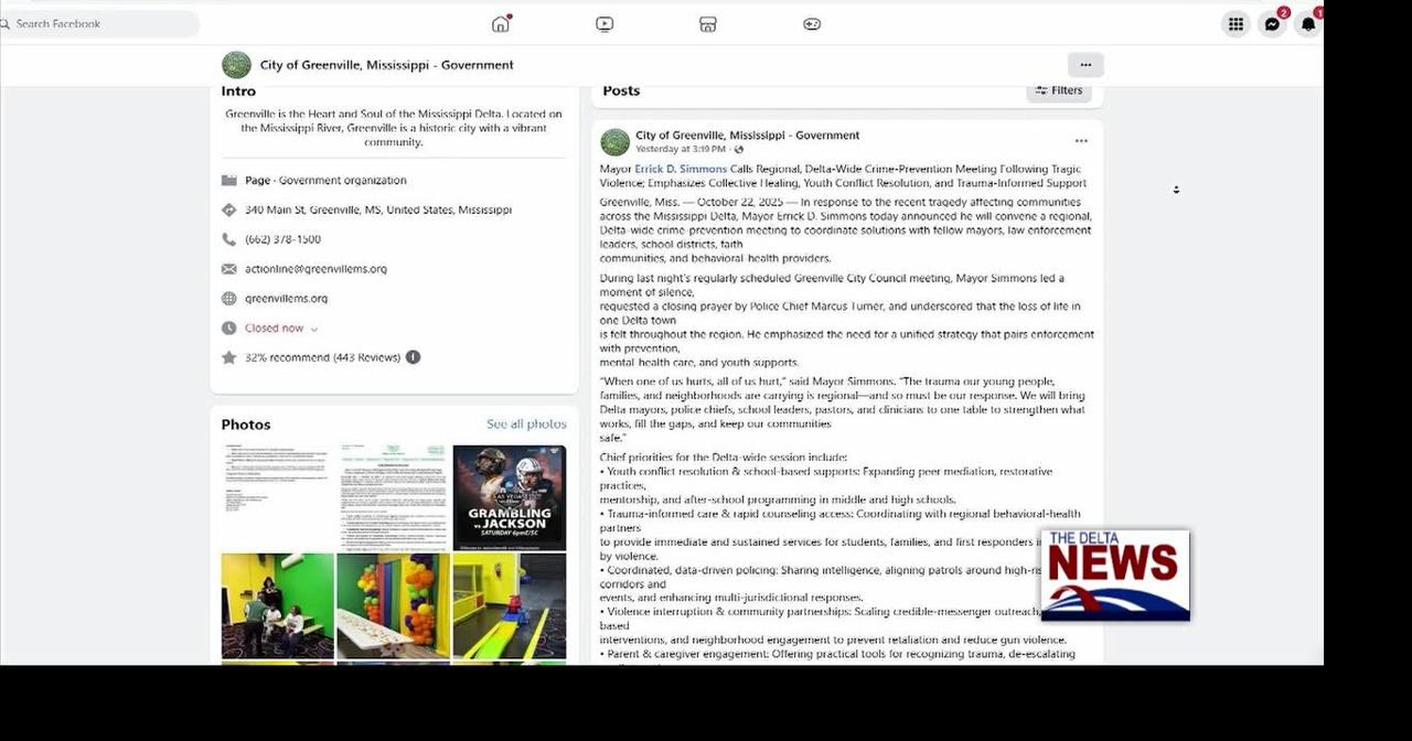 Greenville Mayor Errick Simmons plans to a hold Delta-wide crime prevention meeting after recent violence in the Mississippi Delta