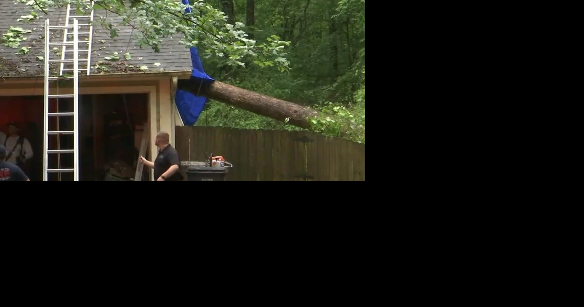Tree falls on home with woman inside during severe storms in North ...