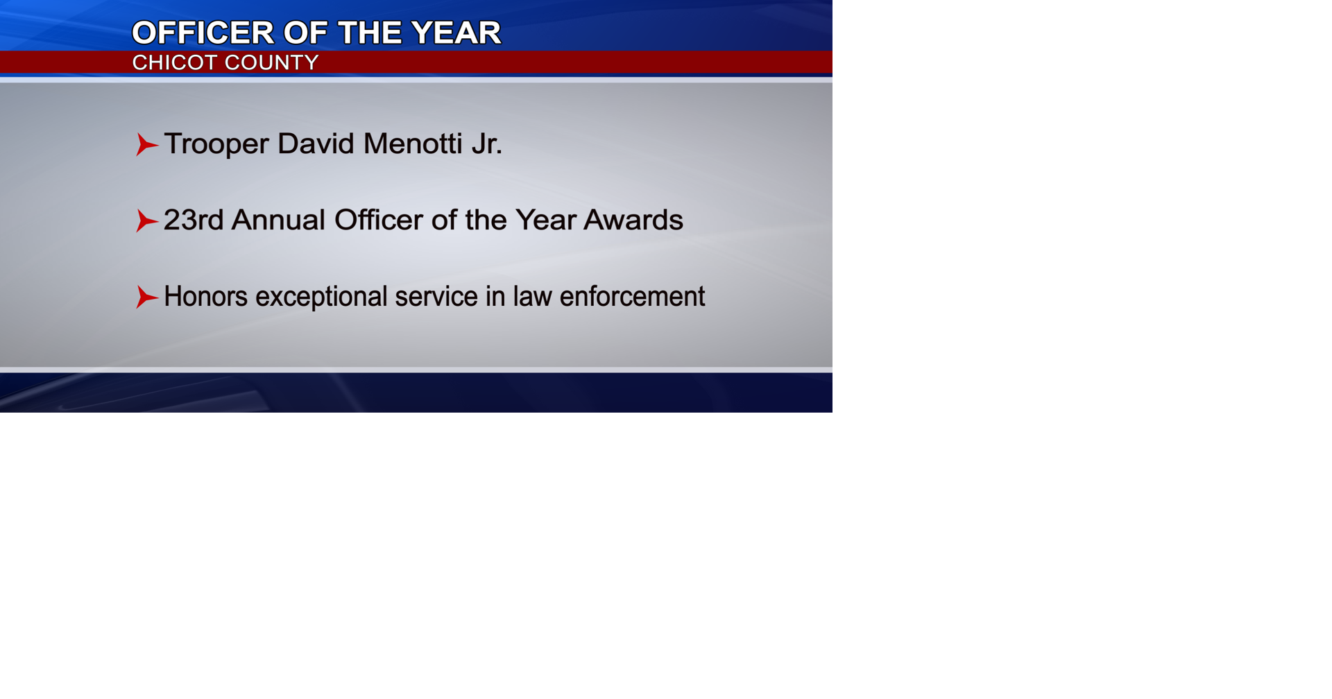 Arkansas trooper honored as officer of the year