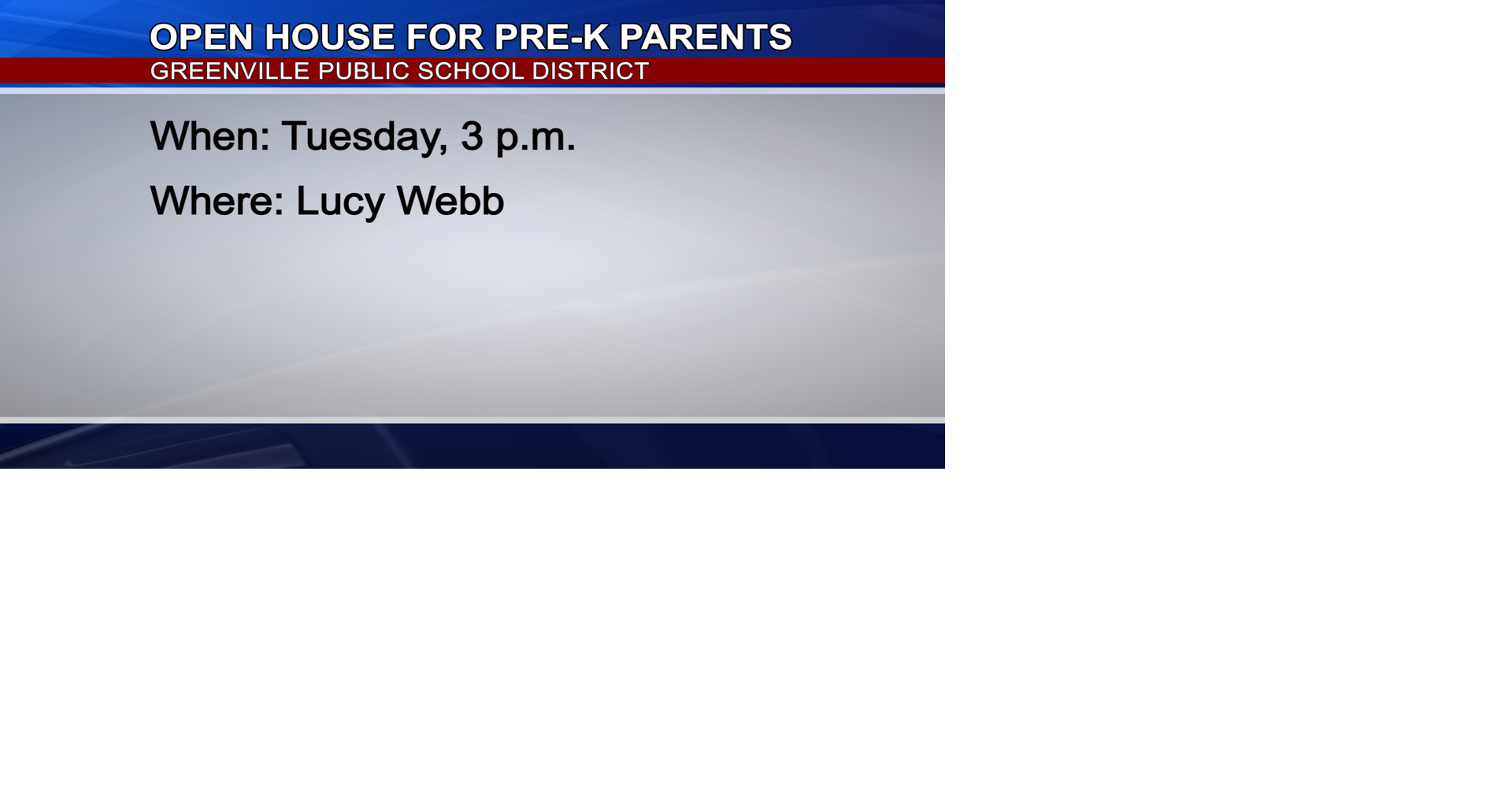 Greenville Public School District Set for Open House | Local News ...