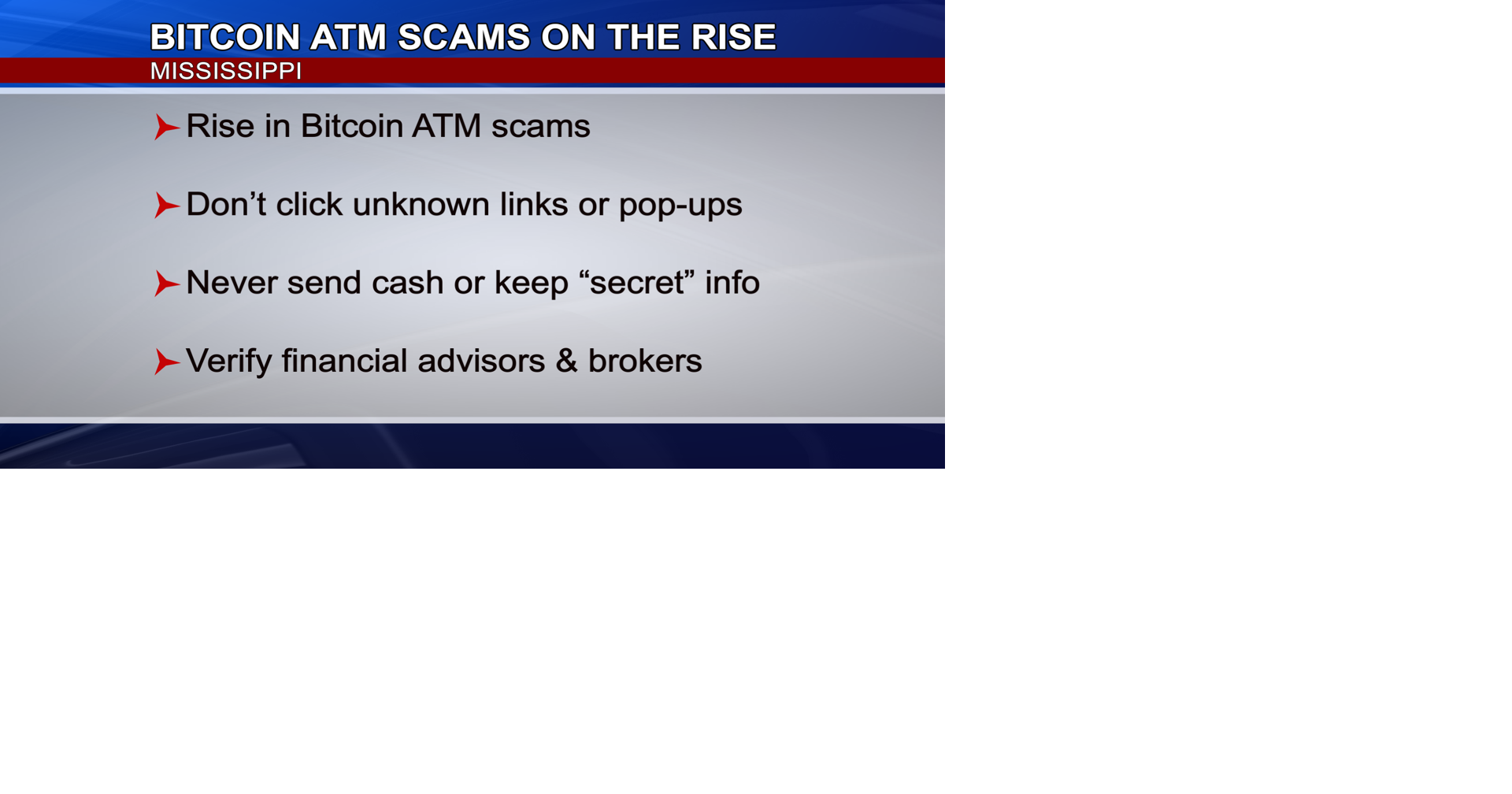 Mississippi residents warned of bitcoin ATM scams
