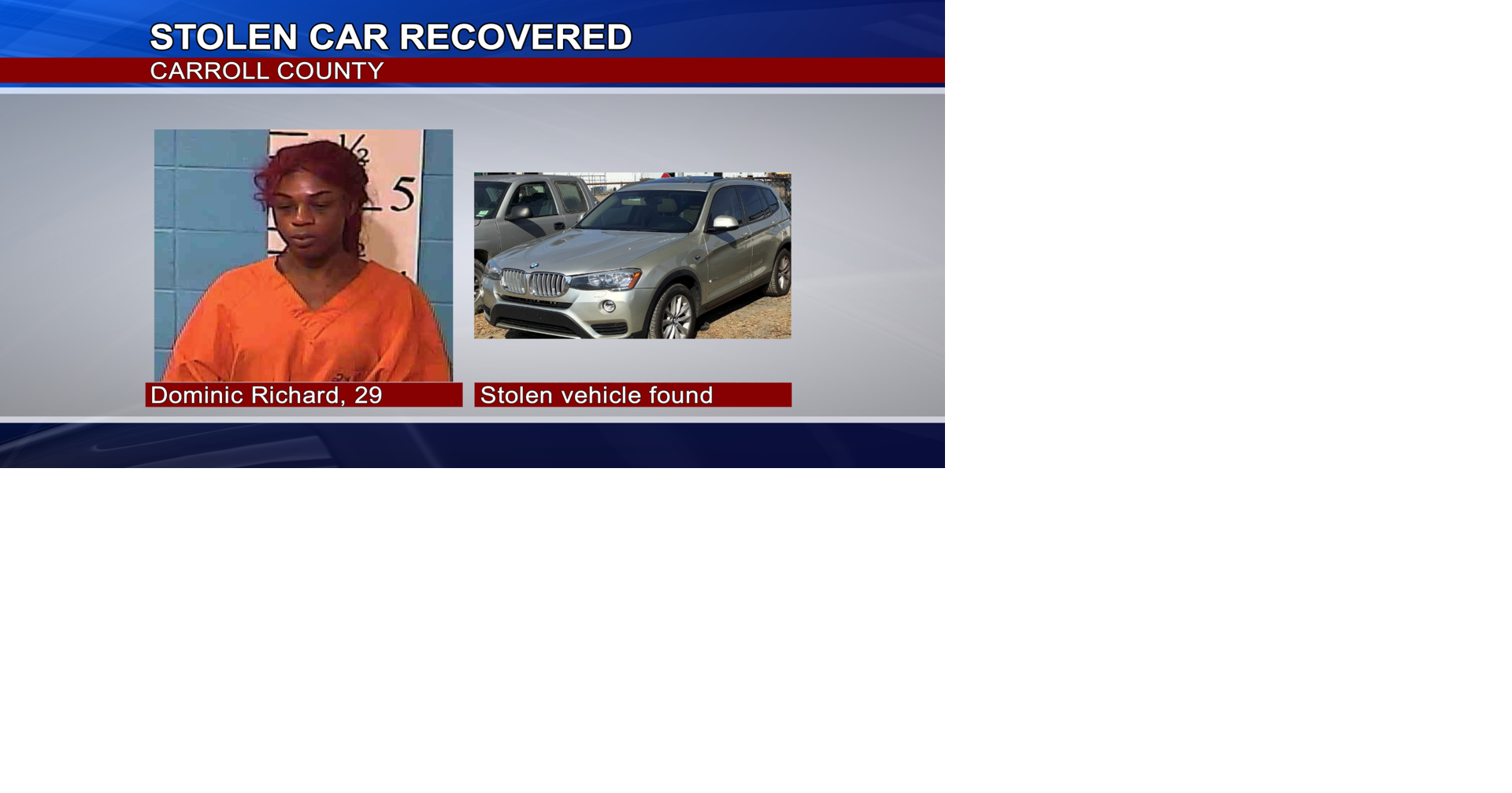 Stolen vehicle recovered, suspect arrested in Carroll County | News ...