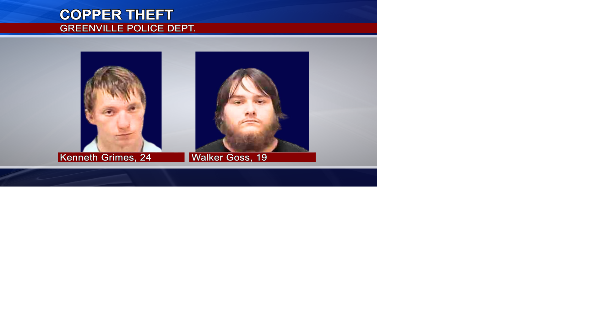 Two Greenville men arrested for Copper Theft | News | deltanews.tv