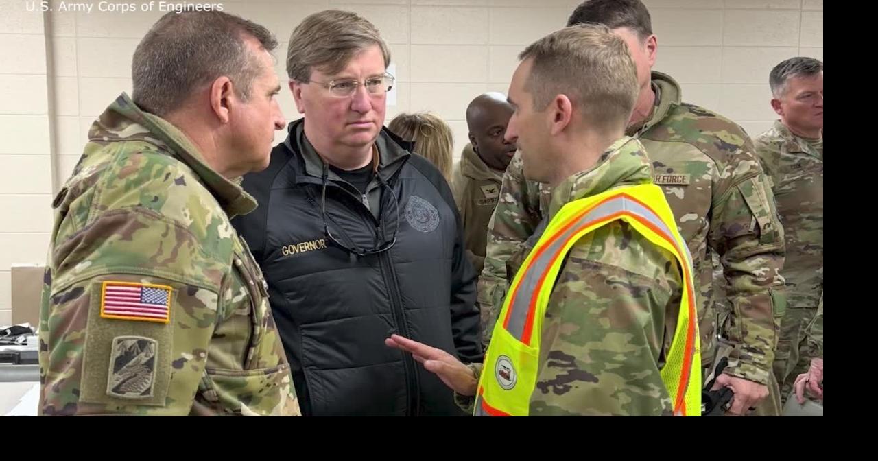 Governor visits Camp McCain as guard assists after winter storm