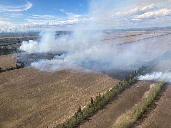 Early Barley Way Fire Aeerial View