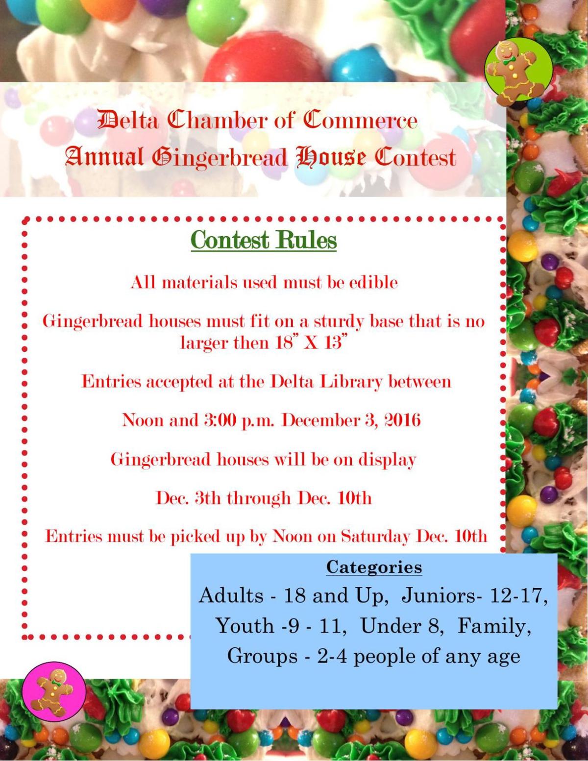 Gingerbread contest rules | | deltawindonline.com