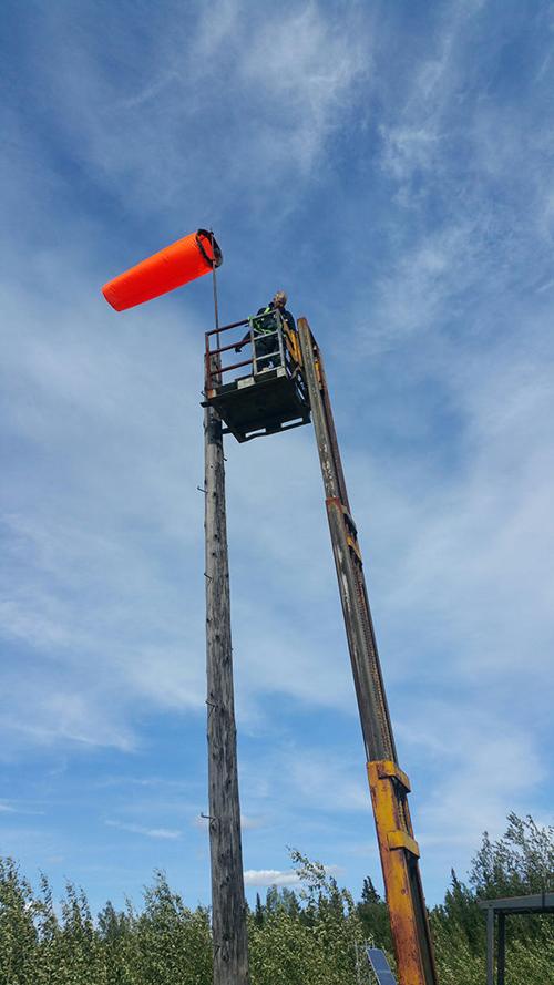 New wind sock installed at D-66