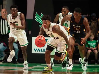 Men S Basketball Unt Finds Form Offensively In Win Over North