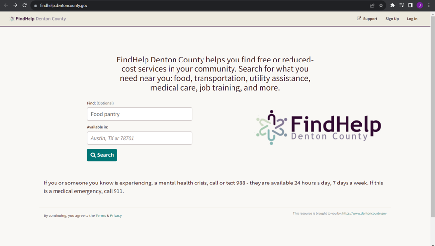 New online tool for Denton County connects anyone to food, financial, medical and job resources