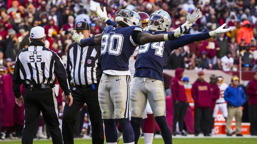 Dallas Cowboys defensive tackle Neville Gallimore (96) celebrates