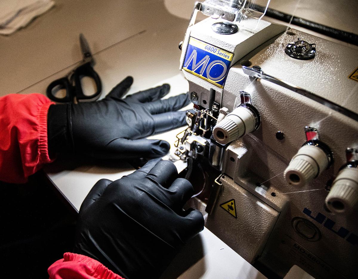 Student Photographer Sewing Masks Gowns Between Virtual Classes Business Dentonrc Com
