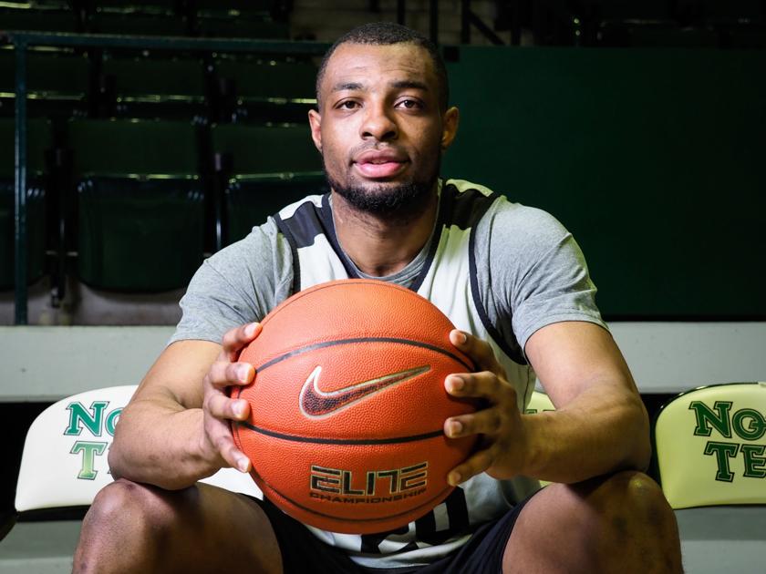 Men S Basketball Arikawe Finds Home At Unt At End Of Long Journey